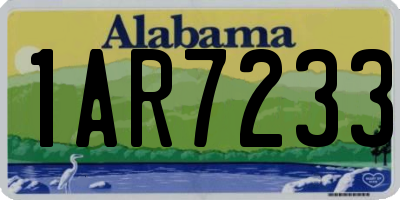 AL license plate 1AR7233