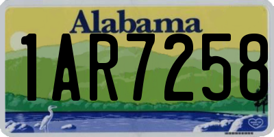 AL license plate 1AR7258
