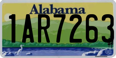 AL license plate 1AR7263