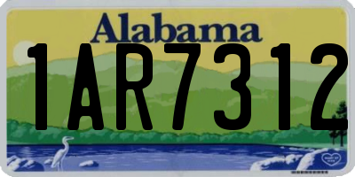 AL license plate 1AR7312
