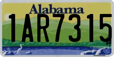 AL license plate 1AR7315