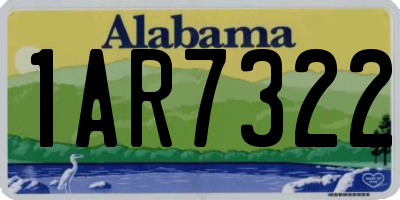 AL license plate 1AR7322