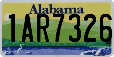 AL license plate 1AR7326