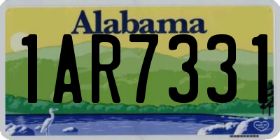 AL license plate 1AR7331