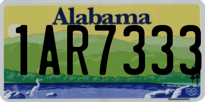 AL license plate 1AR7333