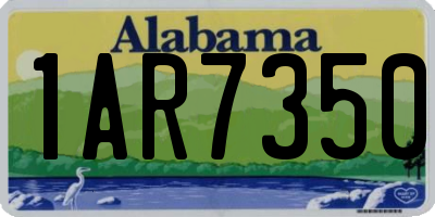 AL license plate 1AR7350