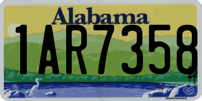 AL license plate 1AR7358