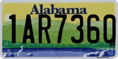 AL license plate 1AR7360