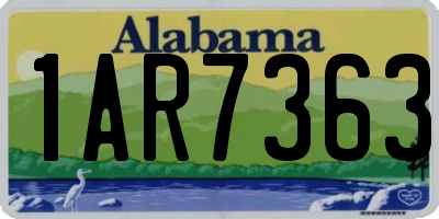 AL license plate 1AR7363