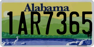 AL license plate 1AR7365