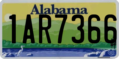 AL license plate 1AR7366