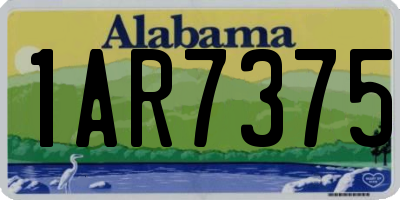 AL license plate 1AR7375