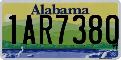 AL license plate 1AR7380