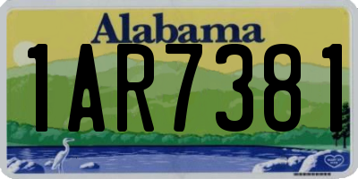 AL license plate 1AR7381