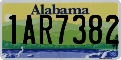 AL license plate 1AR7382