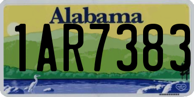 AL license plate 1AR7383