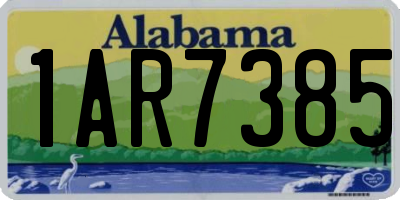 AL license plate 1AR7385