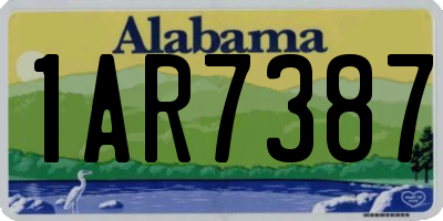AL license plate 1AR7387