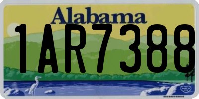 AL license plate 1AR7388