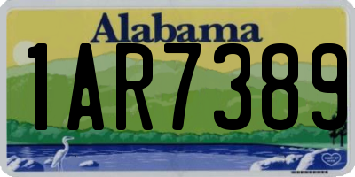 AL license plate 1AR7389