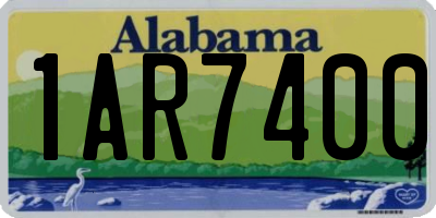 AL license plate 1AR7400