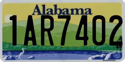 AL license plate 1AR7402