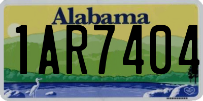 AL license plate 1AR7404