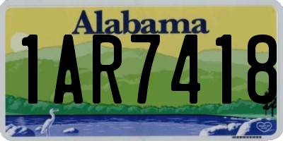 AL license plate 1AR7418