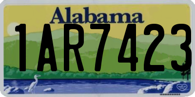 AL license plate 1AR7423