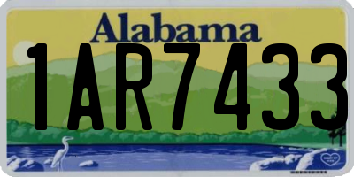 AL license plate 1AR7433