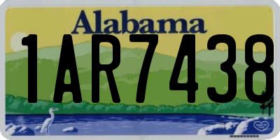 AL license plate 1AR7438