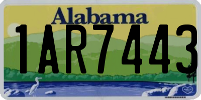 AL license plate 1AR7443