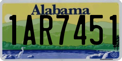 AL license plate 1AR7451