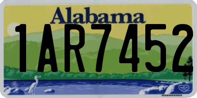 AL license plate 1AR7452