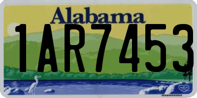 AL license plate 1AR7453