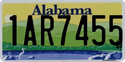 AL license plate 1AR7455