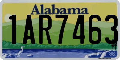 AL license plate 1AR7463