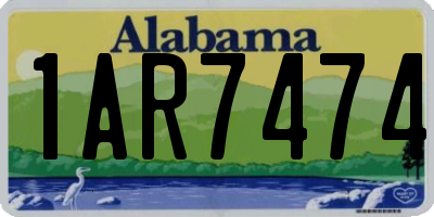 AL license plate 1AR7474