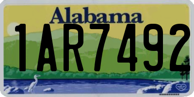 AL license plate 1AR7492
