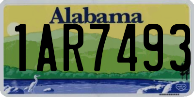 AL license plate 1AR7493