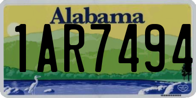 AL license plate 1AR7494