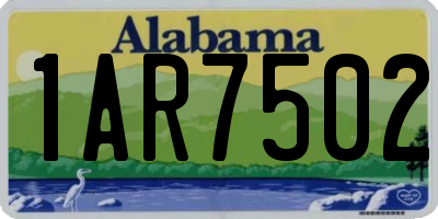 AL license plate 1AR7502