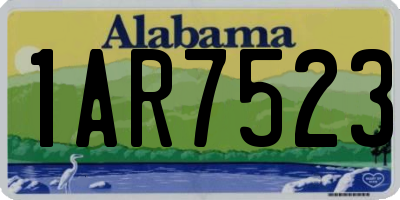 AL license plate 1AR7523