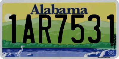 AL license plate 1AR7531