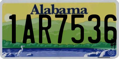 AL license plate 1AR7536
