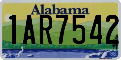 AL license plate 1AR7542