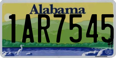 AL license plate 1AR7545