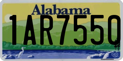 AL license plate 1AR7550