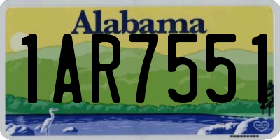 AL license plate 1AR7551