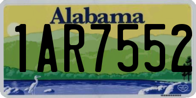 AL license plate 1AR7552